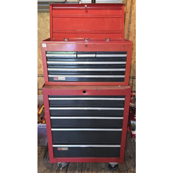 Craftsman Rolling Tool Chest - 2pc, 11 Drawers - 49H x 26.5W x 18D