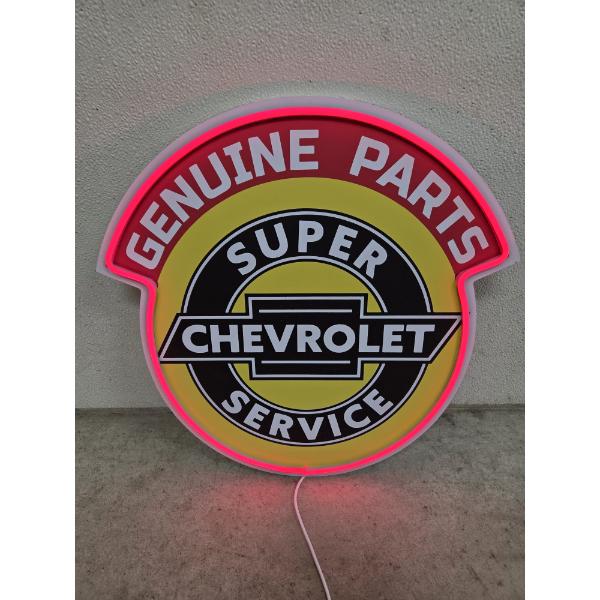 New 16'' Neon Lighted Chevrolet Plaque