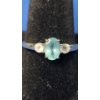 Image 2 : 10K Yellow Gold/10K White Gold Necklaces & Size 7 10K White Gold Tourmaline Ring -Total Weight: 2.8g
