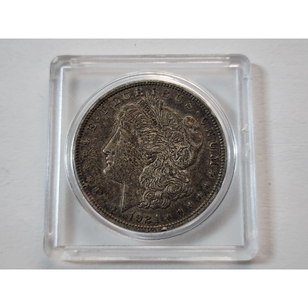1921 90% Silver Morgan Dollar in Protective Case