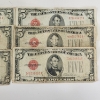 Image 3 : Six United States Red Seal $5 Notes - Face Value $30.00