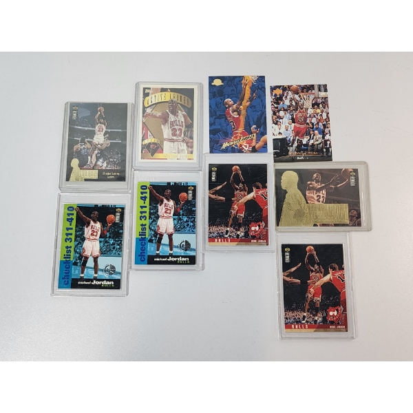 9 Assorted 1995 Michael Jordan Basketball Trading Cards