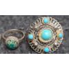 Image 4 : (6) Rings Including Sterling, Turquoise & Electroplated Rhodium 