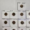 Image 2 : 21 Lincoln Wheat Cents Minted Between 1913 And 1925 In Cardboard Holders FV: $.21