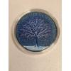 Image 3 : 1 AVDP Ounce .999 Fine Copper - Mintage 5000 - Serial No. 3543/5000 - Blue Sparkly Maple Leaf 