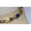 Image 2 : 14K Yellow Gold 8.5" Blue Sapphire & Diamonds - Weight: 9.0g