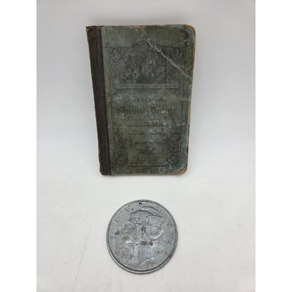 Vintage Catechism Book And Large Liberty Dime Replica