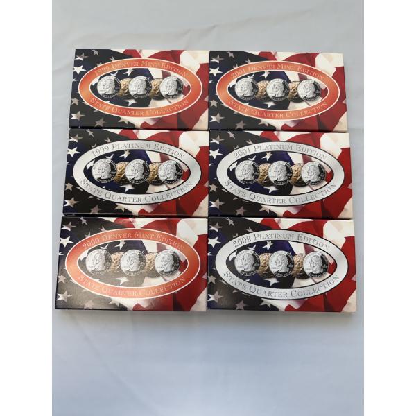 Six Assorted United States State Quarter Coin Collection Sets - Mint Condition