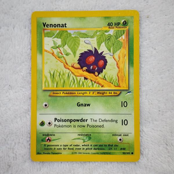 Venonat 90/015 Neo Destiny Vintage Pokemon Trading Card in Near Mint Condition