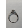 Image 6 : 14K White Gold Bridal Ring Set With Diamonds - Size 5 - Total Weight: 4.8g