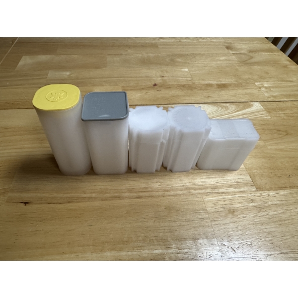 5 - Coin/Precious Metal Storage Tube Containers - Excellent Condition