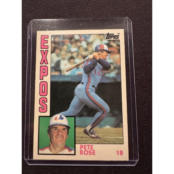 1984 Topps Traded Pete Rose Baseball Card - Mint Condition In Protective Holder