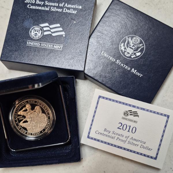 Silver Commemorative BSA (BoyScouts Of America) 90% Silver Dollar - 26.73 Grams Silver Content