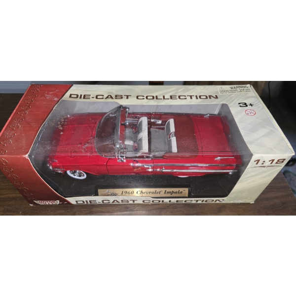 1960 Chevrolet Impala Convertible Die Cast 1:18 Model Car - Never Been Opened - In Original Box