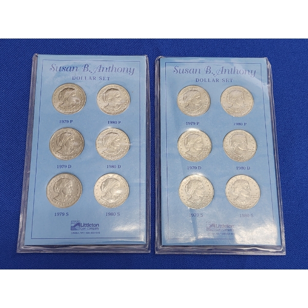 2 - The Complete 2-Year Uncirculated Set of Susan B. Anthony Dollar Coins FV: $12.00