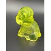 Image 7 : Degenhart Dogs - Yellow/Sunshine color - Uranium Glass with Beautiful Glow - Adorable Dog Figurine -