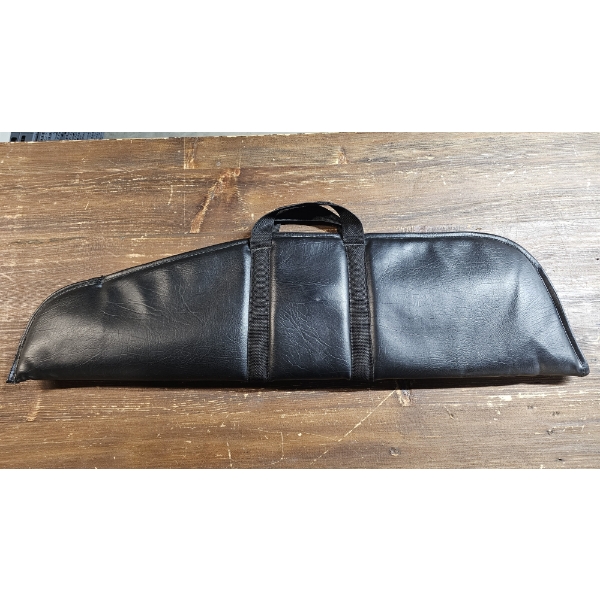 Vintage Black Faux Leather Padded Breakdown Shotgun Case With Outer Accessory Pocket, 35x10"