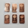 Image 1 : x6 Libertad Design 1 AVDP oz .999 Fine Copper Bars - Mint Cond. in Sealed Package!