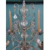 Image 3 : Beautiful Antique Crystal 4 Arm 20" Candelabra With Prisms & Expandable Center Column