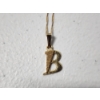 Image 3 : 10K Yellow Gold 19in Necklace with "B" Pendant TW: 1.2g
