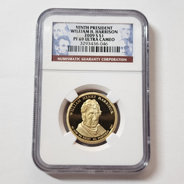 NGC PF 69 Ultra Cameo 2009-S Harrison Presidential Dollar 