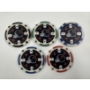 Image 1 : NFL Chicago Bears - Clay Poker Chip Set - Mint Condition - Complete Set 5 Chips - Harder To Find