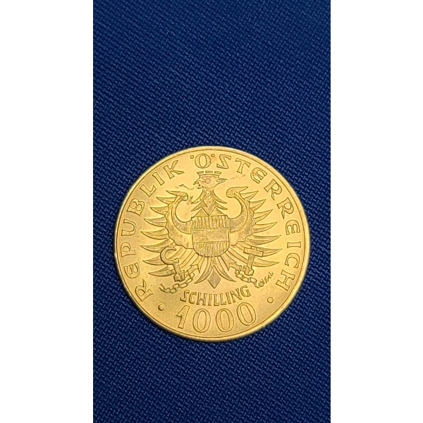 1976 1000 Schilling Austrian Gold Coin