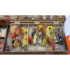 Image 10 : Vintage Kennedy Metal Tackle Box With Tons Of Lures & Fishing Tools