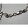 Image 6 : 10K White Gold Crucifix Cross Pendant & Figaro Chain 23" Necklace (Broken Chain) TW: 17.0g