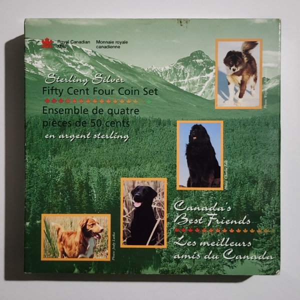 1997 Canadian Mint Sterling Silver Canada's Best Friends Fifty Cent Four Coin Set ~ ASW: 0.2778oz EA