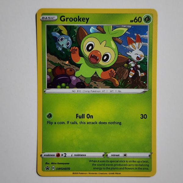 Grookey SWSH070 Black Star Promo Holo Rare Pokemon Trading Card