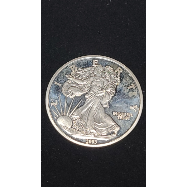 2003 Five Troy Oz .999 Silver Eagle Round - Beautiful Condition! 