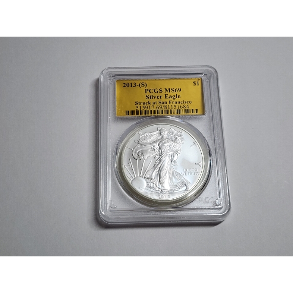 2013-(S) American Silver Eagle 1 oz .999 Fine Silver PCGS MS 69