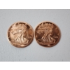 Image 1 : Lot of 2 - American Eagle Design 1 Ounce .999 Fine Copper Rounds