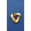 Image 1 : 14K Gold Ribbon Knot Brooch Pin - Weight: 8.1g