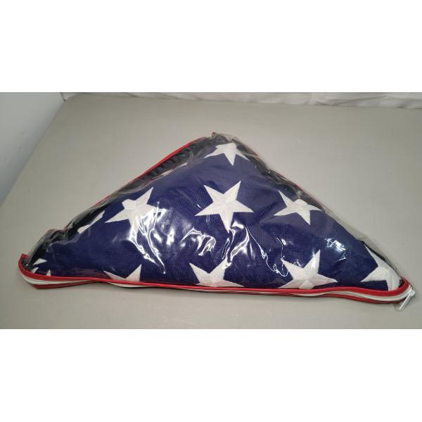 United States 50 Star 100% Cotton Honorary Burial Flag In Plastic Storage Bag - Approx 114" x 54"