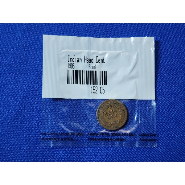 1905 Indian Head Cent - Good Littleton 152.05
