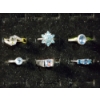Image 1 : Six Sterling Silver Rings Including Blue Topaz, Green Amethyst & More - Total Weight: 14.3 Grams