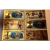 Image 2 : 6 Pc Set Pure 24k .999 Gold Foil "LEGEND OF ZELDA"  Nippon Ginko Bank Notes - Each In Mint Condition