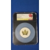 Image 2 : 2019 NGC 3 Oz Incuse Gilt Reverse PF 70 First Day Issue Gold Maple Leaf 40th Anniversary Silver Coin