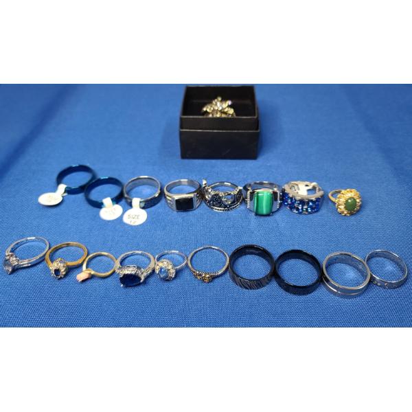 Assorted Men's And Women's Fashion Rings - See Photos For Sizing 