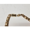 Image 3 : Beautiful 14K Gold 7" Bracelet Fancy Heart and X Design Total Weight 5.0g 