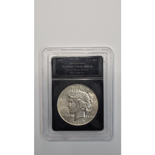 United States 1935 Brilliant Uncirculated 90% Silver Peace Dollar