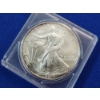 Image 1 : 2000 Silver American Eagle - 1 Ounce .999 Fine Silver - In Coin Holder 