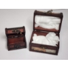 Image 3 : Lot of 3 Nice Trinket Boxes Including 2 Wooden with Latches and 1 Glass 