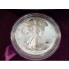 Image 2 : 1989 American Silver Eagle - 1 oz .999 Fine Silver - In Original Box with CoA