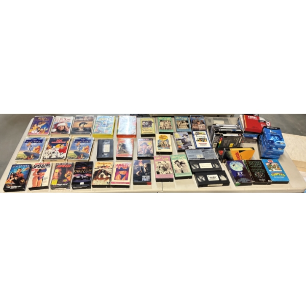 Tons of VHS Tapes - Some Recorded - Some Plain Tapes - Disney Movies - Christmas - Oldies - Etc.