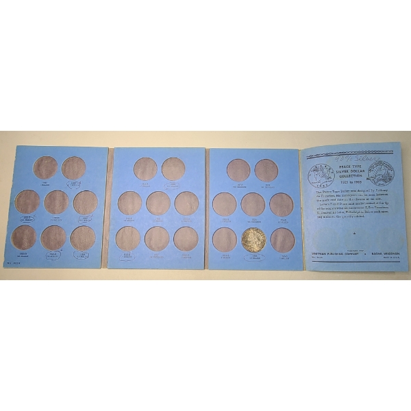 1921-1935 Whitman Coin Collection Book With 1935 90% Silver Peace Dollar Only
