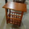 Image 3 : Vintage Oak End Table With Opening For Lamp Cord As Shown - 23 x 20 x 14 - Excellent Condition