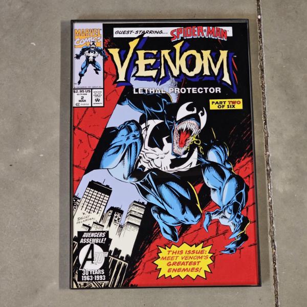 Marvel Comics Venom: Lethal Protector Issue 2 Framed Comic Book Glass Art (18x12")